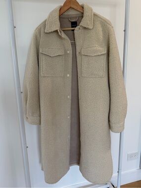Primark Cream Teddy Longline Shacket